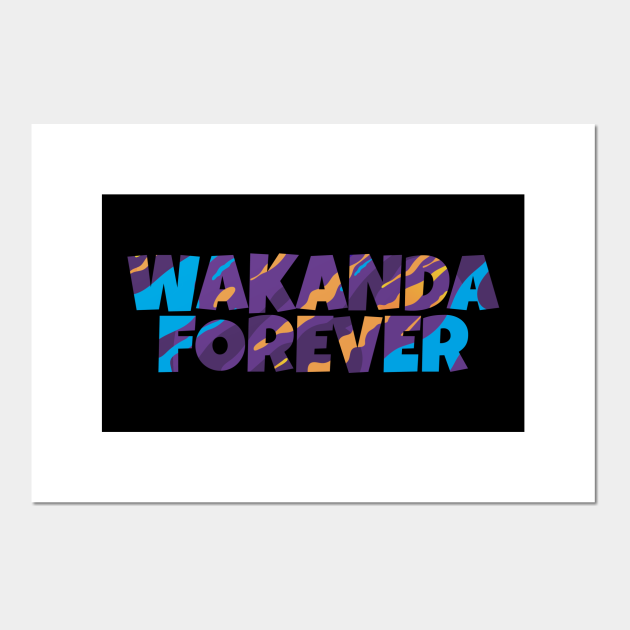 wakanda forever font Wakanda Forever Posters and Art Prints TeePublic